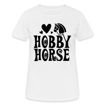 Cheval de loisir - Cheval de loisir - Équitation - Cadeau - T-shirt respirant Femme - blanc - Devant - AI Model Female 172 dark (172cm)