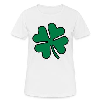 Cloverleaf - Shamrock - Women's Breathable T-Shirt - white - Front - AI Model Female 172 dark (172cm)