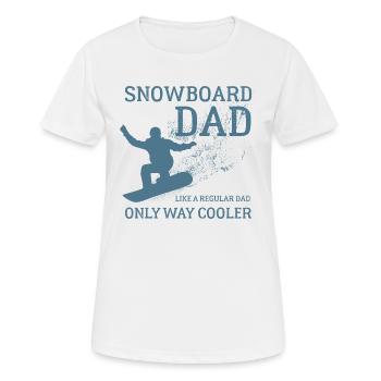 Snowboard Papa, Halfpipe, Sports d’hiver, Vacances au ski - T-shirt respirant Femme - blanc - Devant - AI Model Female 172 dark (172cm)