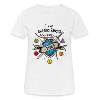 Ich bin seit 1988 ein erstaunlicher Ranger - Frauen T-Shirt atmungsaktiv - Weiß - Vorne - AI Model Female 172 dark (172cm)