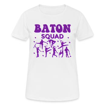 Bâton Twirling Staff Jonglage Gymnastik mit Stab - Frauen T-Shirt atmungsaktiv - Weiß - Vorne - AI Model Female 172 dark (172cm)