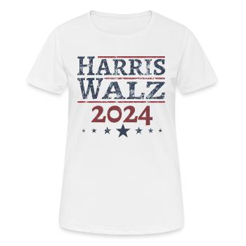 Harris Walz 2024 - Frauen T-Shirt atmungsaktiv - Weiß - Vorne - AI Model Female 172 dark (172cm)