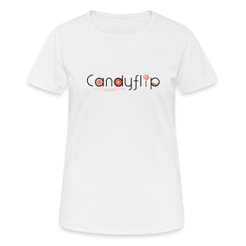Candyflip avec Donut (Emma & Lucy) - T-shirt respirant Femme - blanc - Devant - AI Model Female 172 dark (172cm)