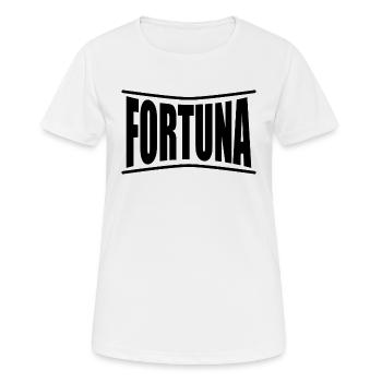 T-Shirt Fortuna T-Shirt Geschenkidee - Frauen T-Shirt atmungsaktiv - Weiß - Vorne - AI Model Female 172 dark (172cm)