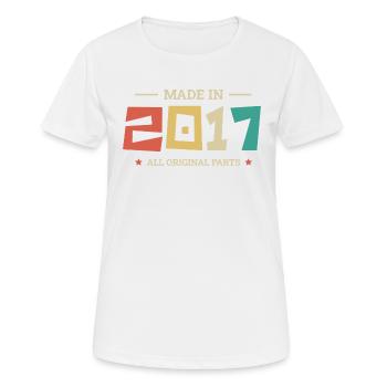 Legendär seit 2017 Original 2017 - Frauen T-Shirt atmungsaktiv - Weiß - Vorne - AI Model Female 172 dark (172cm)