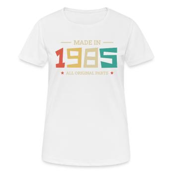 Legendär seit 1985 Original 1985 - Frauen T-Shirt atmungsaktiv - Weiß - Vorne - AI Model Female 172 dark (172cm)