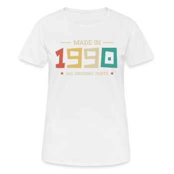 Legendär seit 1990 Original 1990 - Frauen T-Shirt atmungsaktiv - Weiß - Vorne - AI Model Female 172 dark (172cm)
