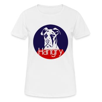 Chien dogue allemand affamé - Un chien affamé dane de jour - T-shirt respirant Femme - blanc - Devant - AI Model Female 172 dark (172cm)