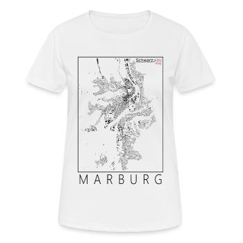Schwarzplan Marburg Schéma de la figure - T-shirt respirant Femme - blanc - Devant - AI Model Female 172 dark (172cm)