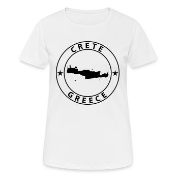 Kreta - Frauen T-Shirt atmungsaktiv - Weiß - Vorne - AI Model Female 172 dark (172cm)