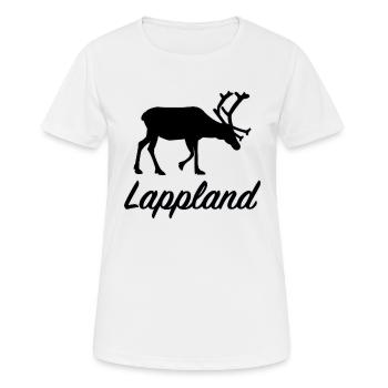 Laponie Renne Sverige Nord Suède Suède - T-shirt respirant Femme - blanc - Devant - AI Model Female 172 dark (172cm)