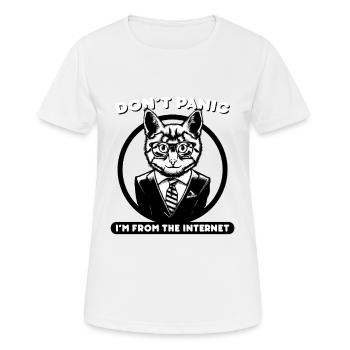 Dont Panic - Women's Breathable T-Shirt - white - Front - AI Model Female 172 dark (172cm)