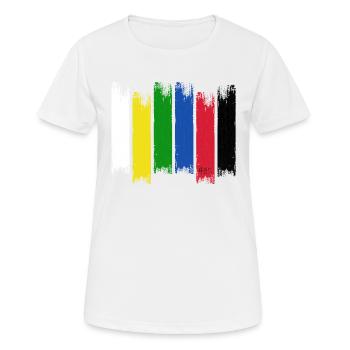 Taekwondo Allkampf Taekwondo-Gürtel Kup - Frauen T-Shirt atmungsaktiv - Weiß - Vorne - AI Model Female 172 dark (172cm)