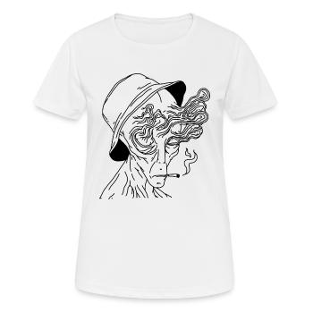 Rauchen - Frauen T-Shirt atmungsaktiv - Weiß - Vorne - AI Model Female 172 dark (172cm)