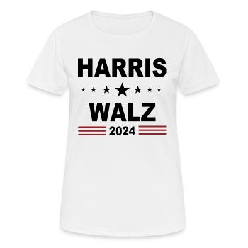 Harris Walz 2024 - Frauen T-Shirt atmungsaktiv - Weiß - Vorne - AI Model Female 172 dark (172cm)