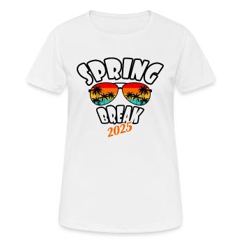 Spring Break 2025 Retro Sunset & Beach - Women's Breathable T-Shirt - white - Front - AI Model Female 172 dark (172cm)