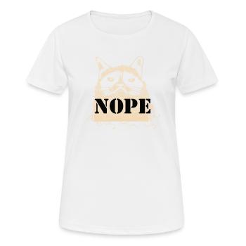 NOPE - Women's Breathable T-Shirt - white - Front - AI Model Female 172 dark (172cm)