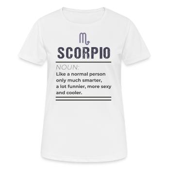 Nom du Scorpion - Comme une personne normale seulement - T-shirt respirant Femme - blanc - Devant - AI Model Female 172 dark (172cm)