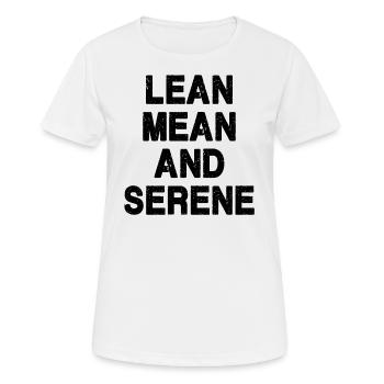 Schlank, gemein und gelassen - Frauen T-Shirt atmungsaktiv - Weiß - Vorne - AI Model Female 172 dark (172cm)