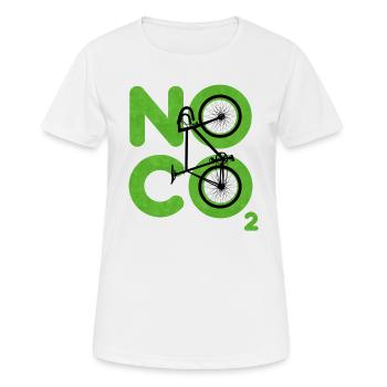 Kein CO2 - Frauen T-Shirt atmungsaktiv - Weiß - Vorne - AI Model Female 172 dark (172cm)