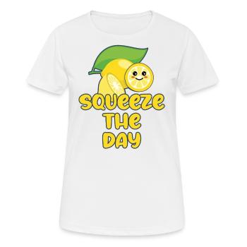 Squeeze The Day - Women's Breathable T-Shirt - white - Front - AI Model Female 172 dark (172cm)