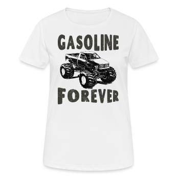 Gasoline Forever - Women's Breathable T-Shirt - white - Front - AI Model Female 172 dark (172cm)