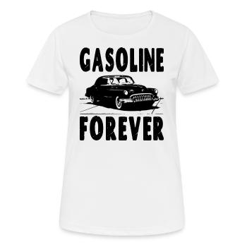 Gasoline Forever - Women's Breathable T-Shirt - white - Front - AI Model Female 172 dark (172cm)