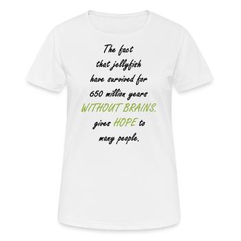 Quallen überlebten 650 Millionen Jahre - Frauen T-Shirt atmungsaktiv - Weiß - Vorne - AI Model Female 172 dark (172cm)