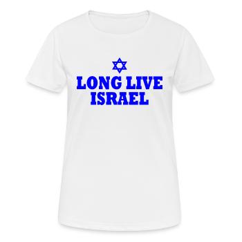 Long live israel - T-shirt respirant Femme - blanc - Devant - AI Model Female 172 dark (172cm)
