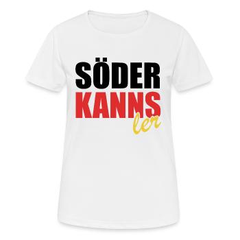 Söder kanns - Kanzler - Kanzlerkandidat - Frauen T-Shirt atmungsaktiv - Weiß - Vorne - AI Model Female 172 dark (172cm)