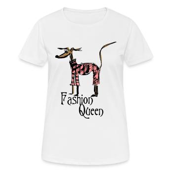 fashion queen - Women's Breathable T-Shirt - white - Front - AI Model Female 172 dark (172cm)