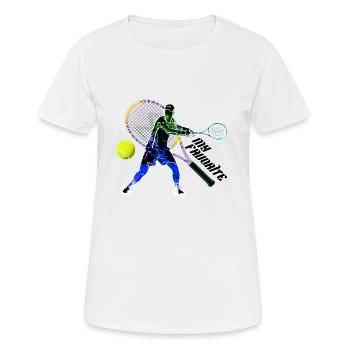 tennis 9 - Frauen T-Shirt atmungsaktiv - Weiß - Vorne - AI Model Female 172 dark (172cm)