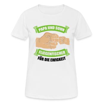 Fliegenfischen Fischen Angeln Angler Fischer - Frauen T-Shirt atmungsaktiv - Weiß - Vorne - AI Model Female 172 dark (172cm)