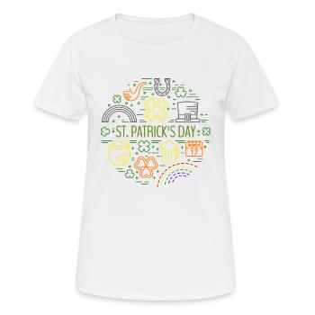St. Patrick's Day - Frauen T-Shirt atmungsaktiv - Weiß - Vorne - AI Model Female 172 dark (172cm)