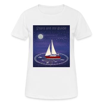 Les étoiles sont mon guide - T-shirt respirant Femme - blanc - Devant - AI Model Female 172 dark (172cm)