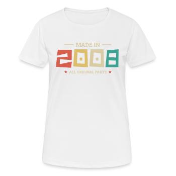 Legendär seit 2008 Original 2008 - Frauen T-Shirt atmungsaktiv - Weiß - Vorne - AI Model Female 172 dark (172cm)