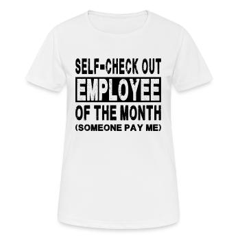 Self-Check Out - Employee of The Month - Women's Breathable T-Shirt - white - Front - AI Model Female 172 dark (172cm)