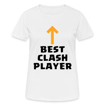 Mobile Game Gift - Best Clash Player - Women's Breathable T-Shirt - white - Front - AI Model Female 172 dark (172cm)