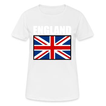 England - Women's Breathable T-Shirt - white - Front - AI Model Female 172 dark (172cm)