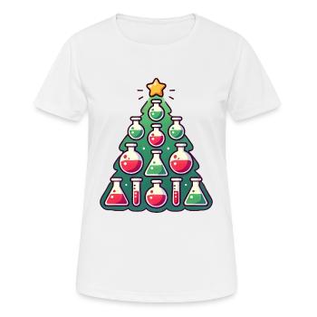 Chemistry Christmas Tree Design - Women's Breathable T-Shirt - white - Front - AI Model Female 172 dark (172cm)