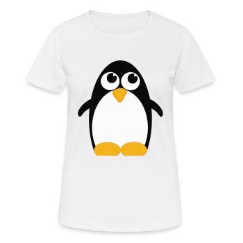 Pinguin (penguin) 01 - Frauen T-Shirt atmungsaktiv - Weiß - Vorne - AI Model Female 172 dark (172cm)