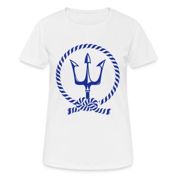 neptuns dreizack - Frauen T-Shirt atmungsaktiv - Weiß - Vorne - AI Model Female 172 dark (172cm)