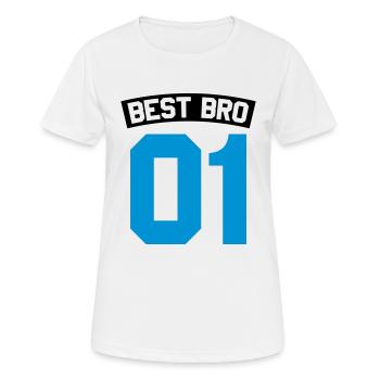 Best Bro - Frauen T-Shirt atmungsaktiv - Weiß - Vorne - AI Model Female 172 dark (172cm)
