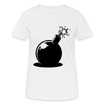 Bombe - Frauen T-Shirt atmungsaktiv - Weiß - Vorne - AI Model Female 172 dark (172cm)