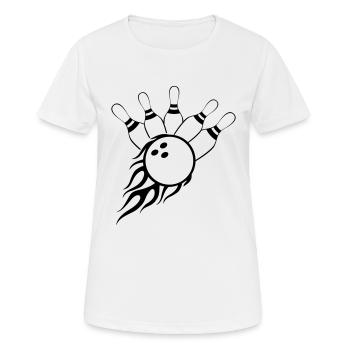 Bowling - T-shirt respirant Femme - blanc - Devant - AI Model Female 172 dark (172cm)