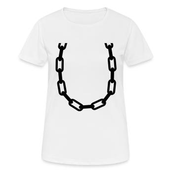chain - Women's Breathable T-Shirt - white - Front - AI Model Female 172 dark (172cm)