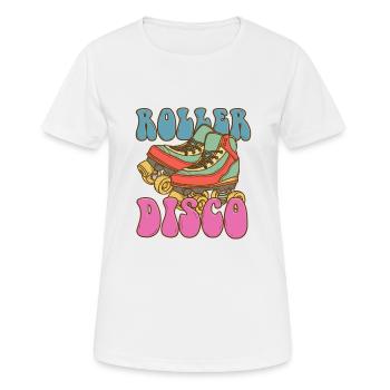 Rollschuhe Roller Disco Skater Retro Geschenk - Frauen T-Shirt atmungsaktiv - Weiß - Vorne - AI Model Female 172 dark (172cm)
