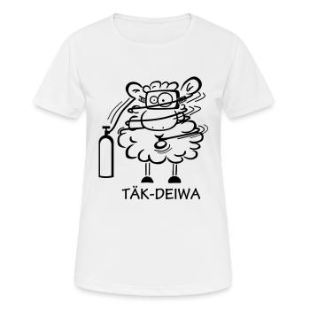 Tek-Diver - Frauen T-Shirt atmungsaktiv - Weiß - Vorne - AI Model Female 172 dark (172cm)