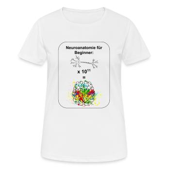 Neuroanatomy for beginners - Women's Breathable T-Shirt - white - Front - AI Model Female 172 dark (172cm)