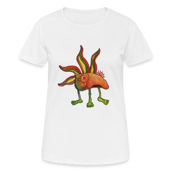 kreative Karikatur - Frauen T-Shirt atmungsaktiv - Weiß - Vorne - AI Model Female 172 dark (172cm)